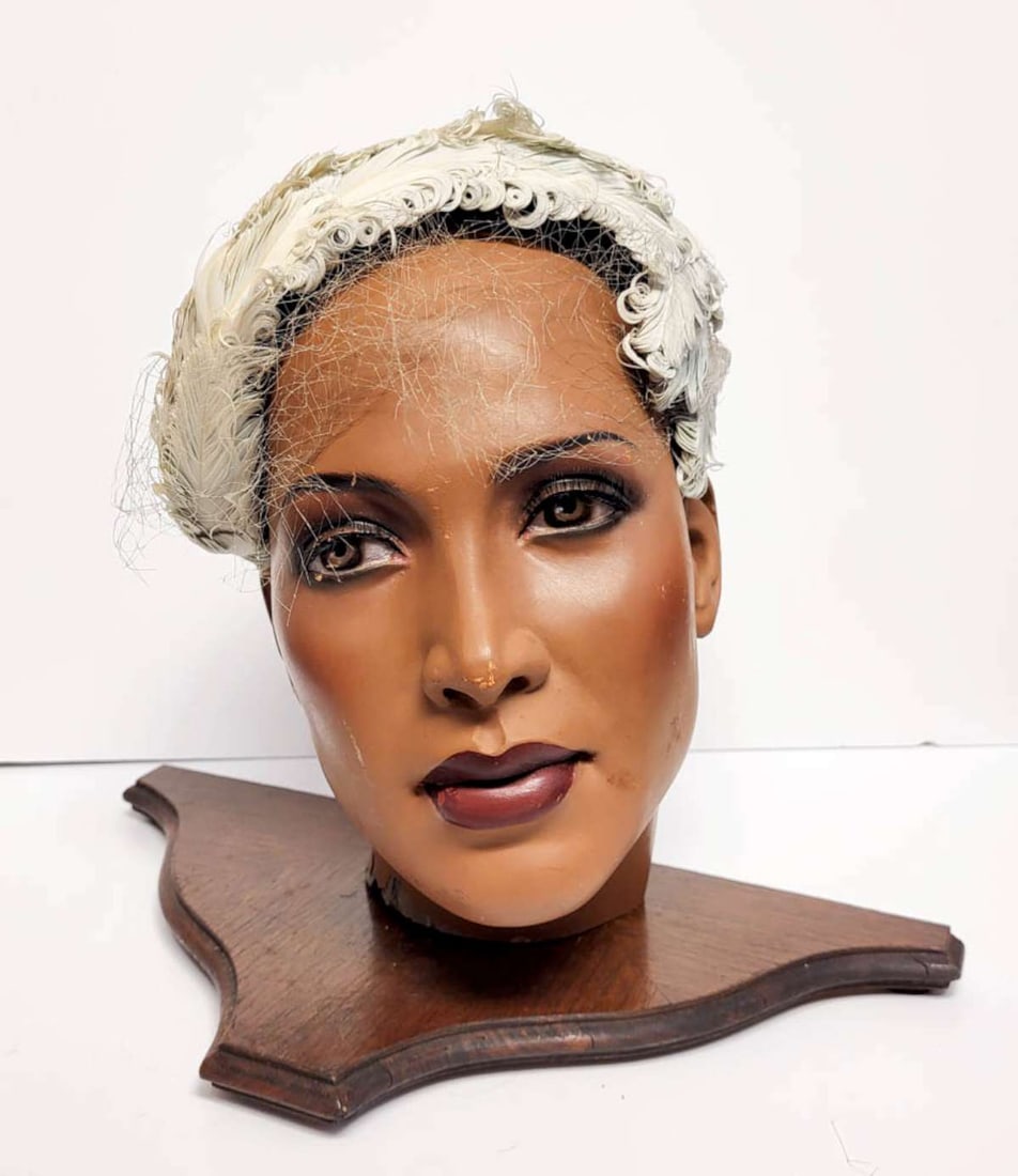 antique Flapper Era feather hat (1 of 6)