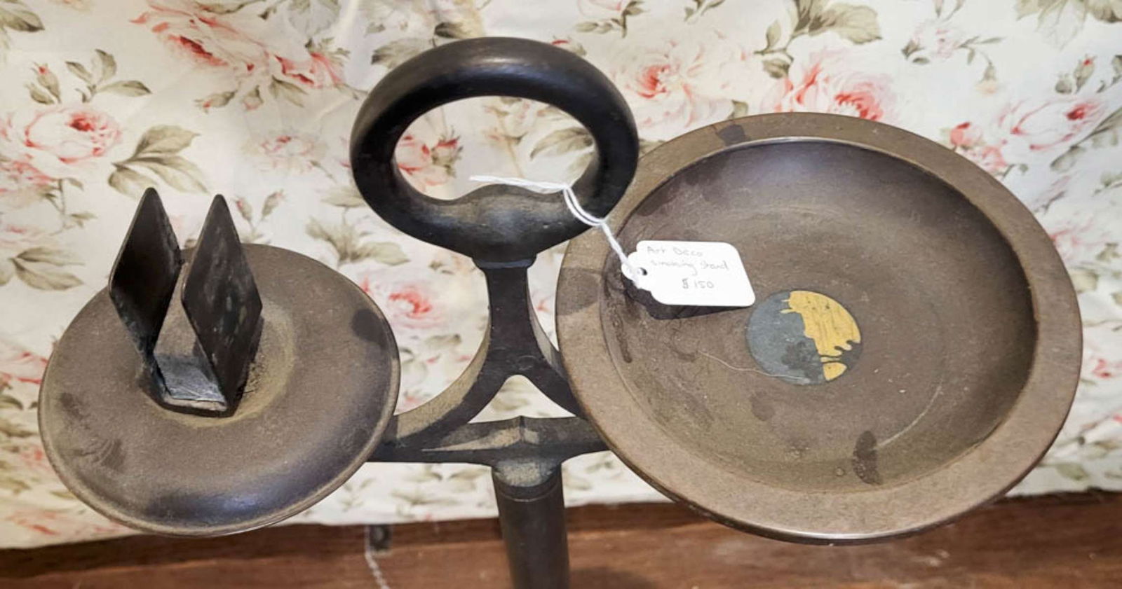 Art Deco period bronze smoking stand (1 of 6)