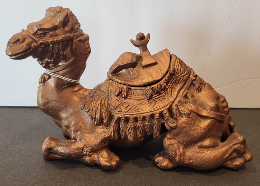 antique figural animal shaped inkwell (1 of 10)