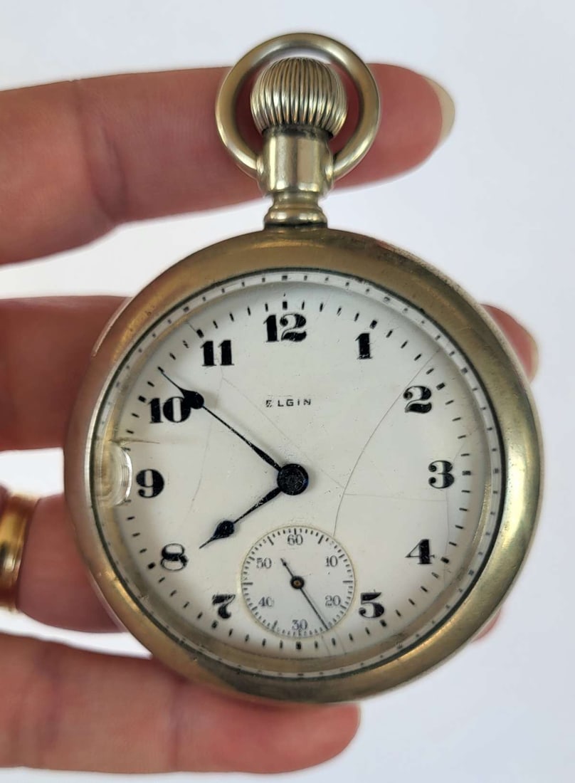 antique open face RR pocket watch by Elgin (1 of 6)