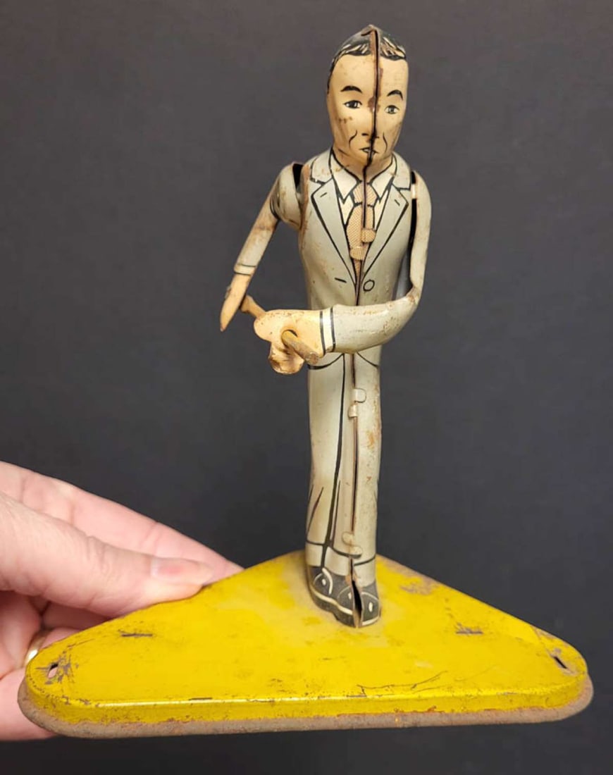 RARE vintage Ranger Steel player tin toy part - 4