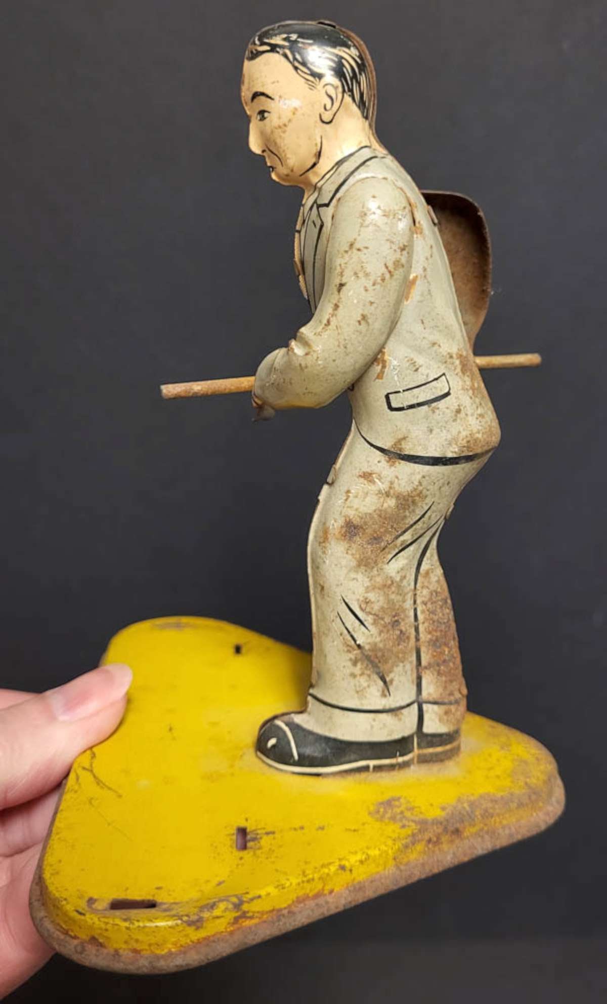 RARE vintage Ranger Steel player tin toy part - 5