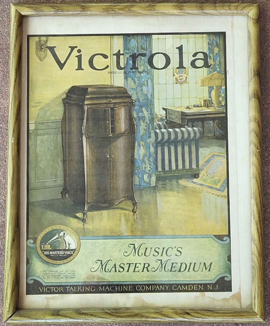 framed 1923 Needlecraft Magazine Victrola ad (1 of 6)