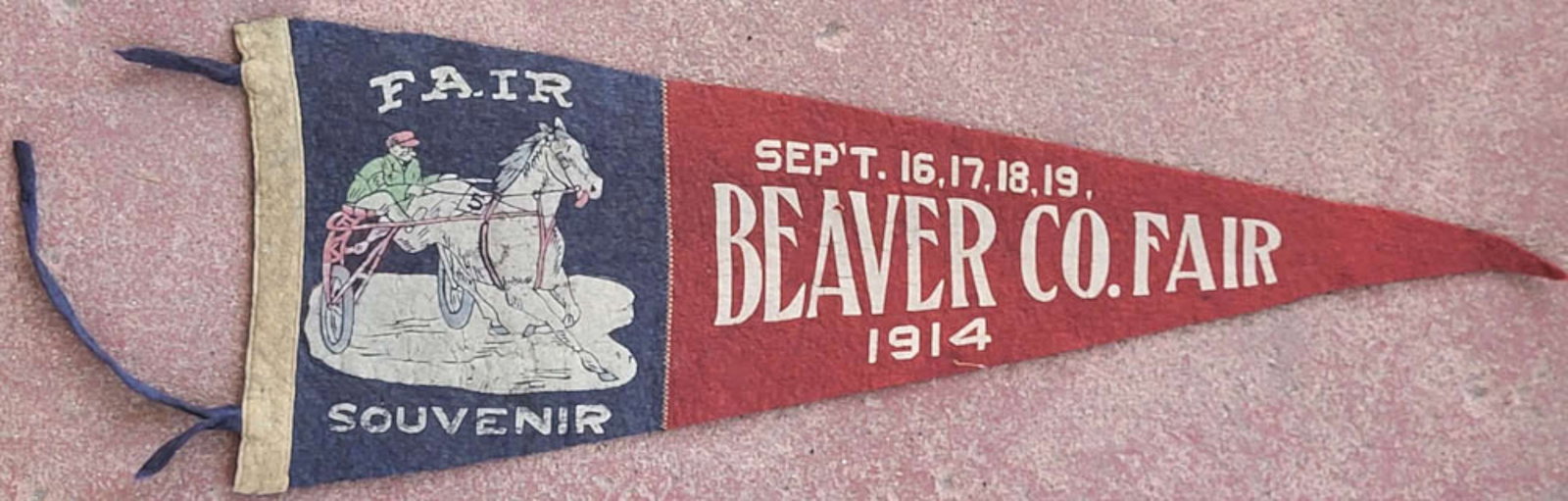 antique Pennsylvania 1914 fair pennant (1 of 5)