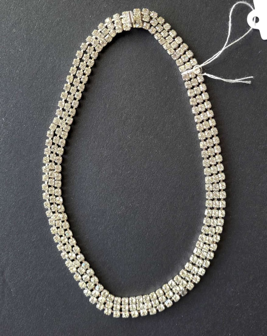 vintage estate jewelry: rhinestone necklace (1 of 7)