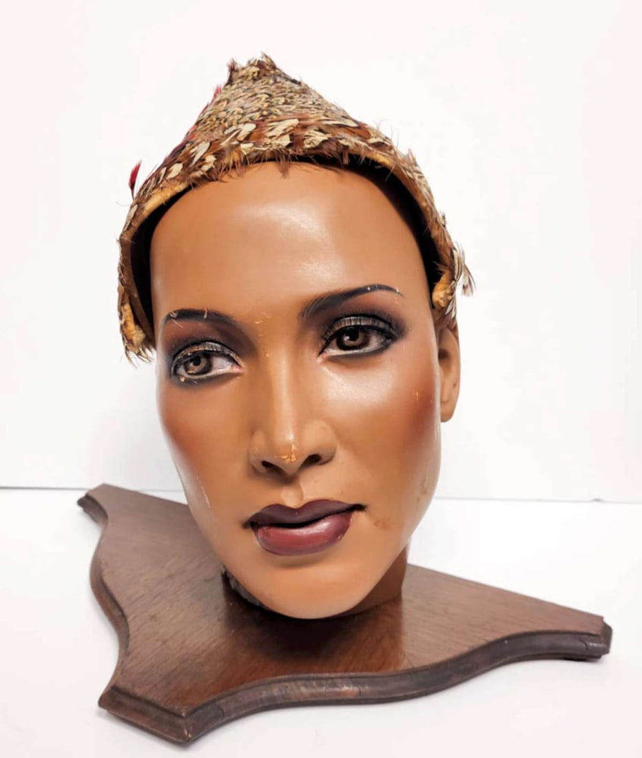 antique Flapper Era feather hat - 3