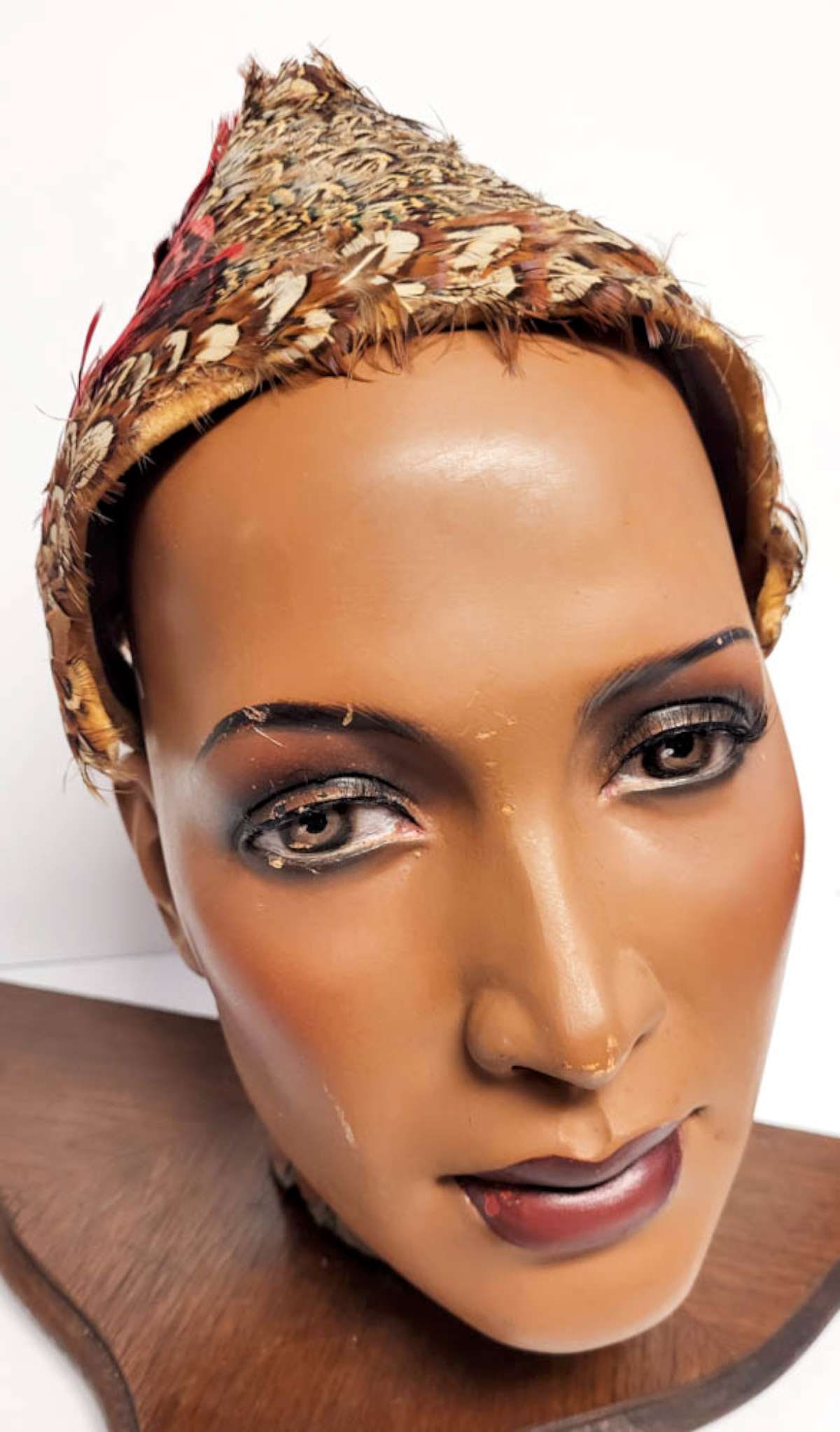 antique Flapper Era feather hat - 4