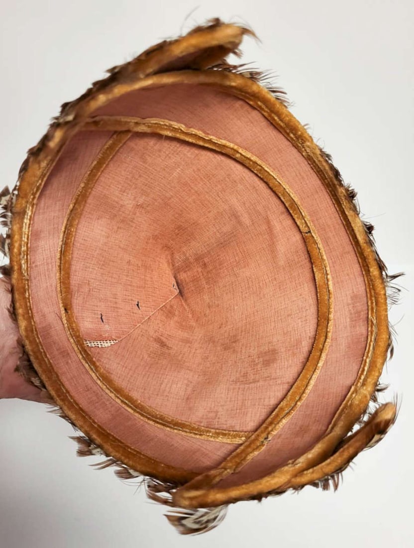 antique Flapper Era feather hat - 6