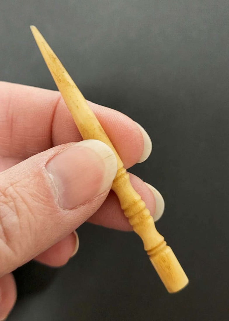 antique bone sewing implement tools - 2