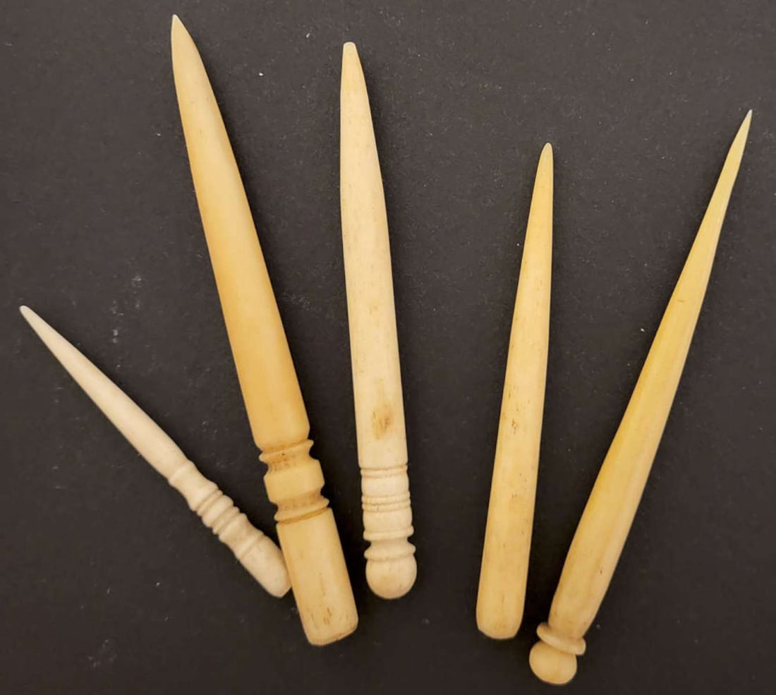 antique bone sewing implement tools - 2