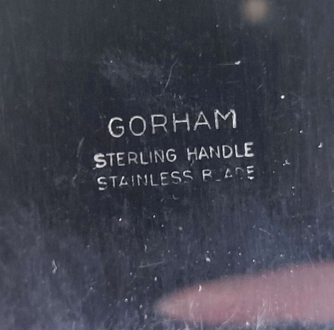 Sterling silver Gorham flatware - cake knife - 7