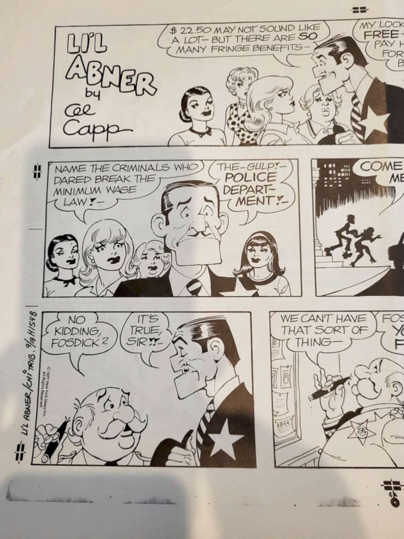 1977 Lil' Abner comic strip proof - 2