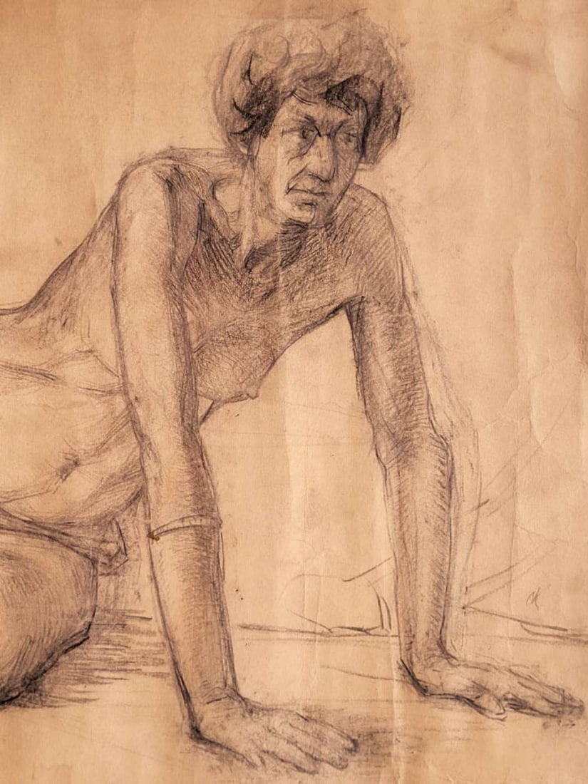 vintage nude drawing study - 3