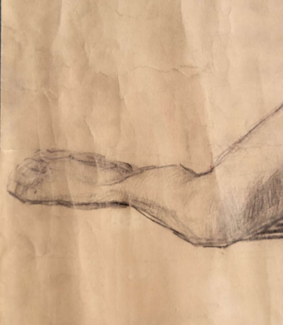 vintage nude drawing study - 6