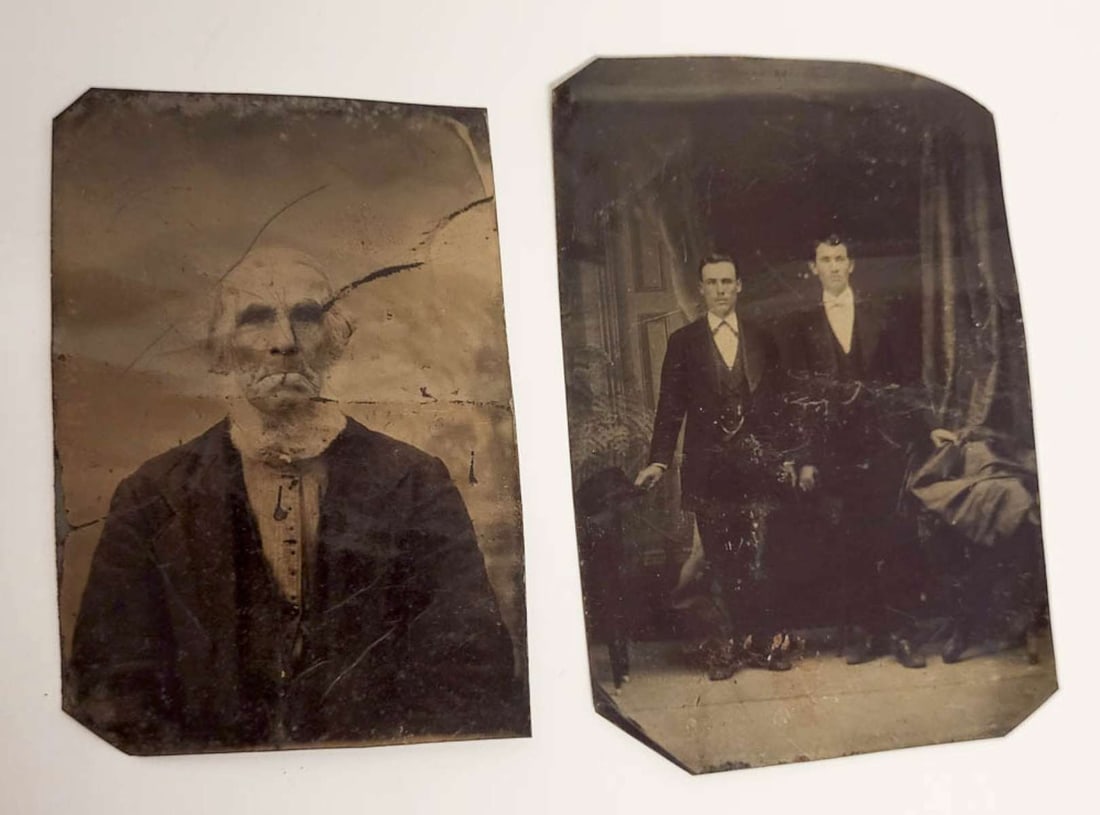 pair antique tintype photographs (1 of 7)