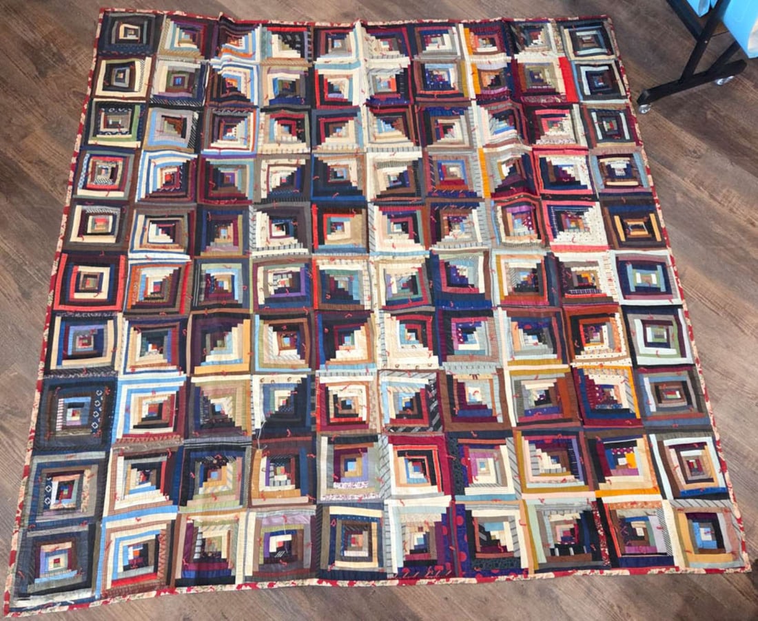 vintage hand knotted and sewn quilt (1 of 6)
