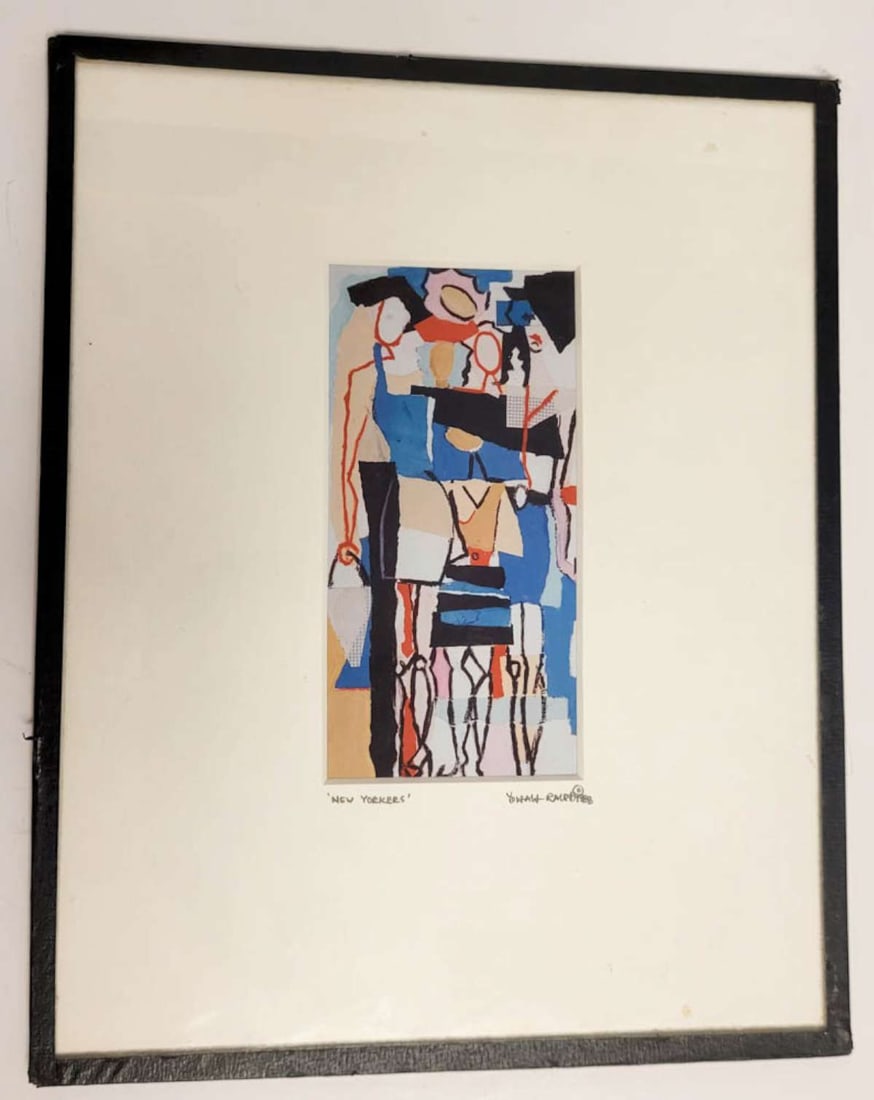 vintage Abstract Modernist print, signed (1 of 8)