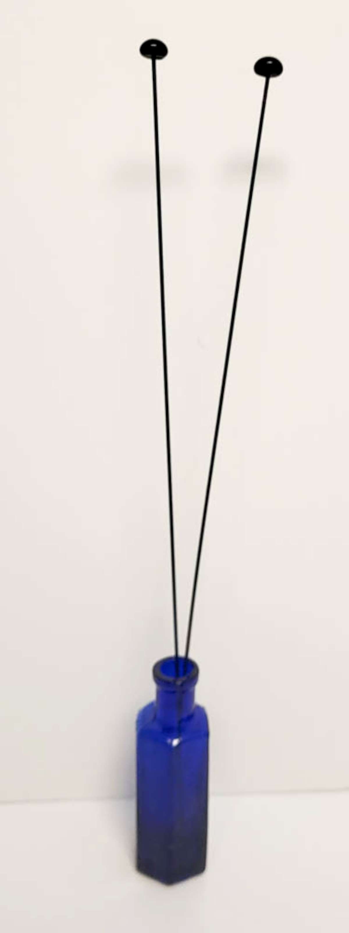 PAIR vintage long hat pins glass top (1 of 5)