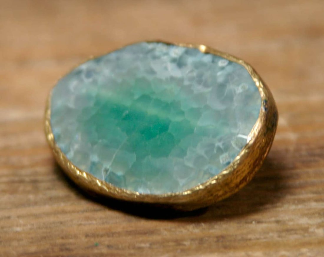 vintage stone belt buckle (1 of 4)