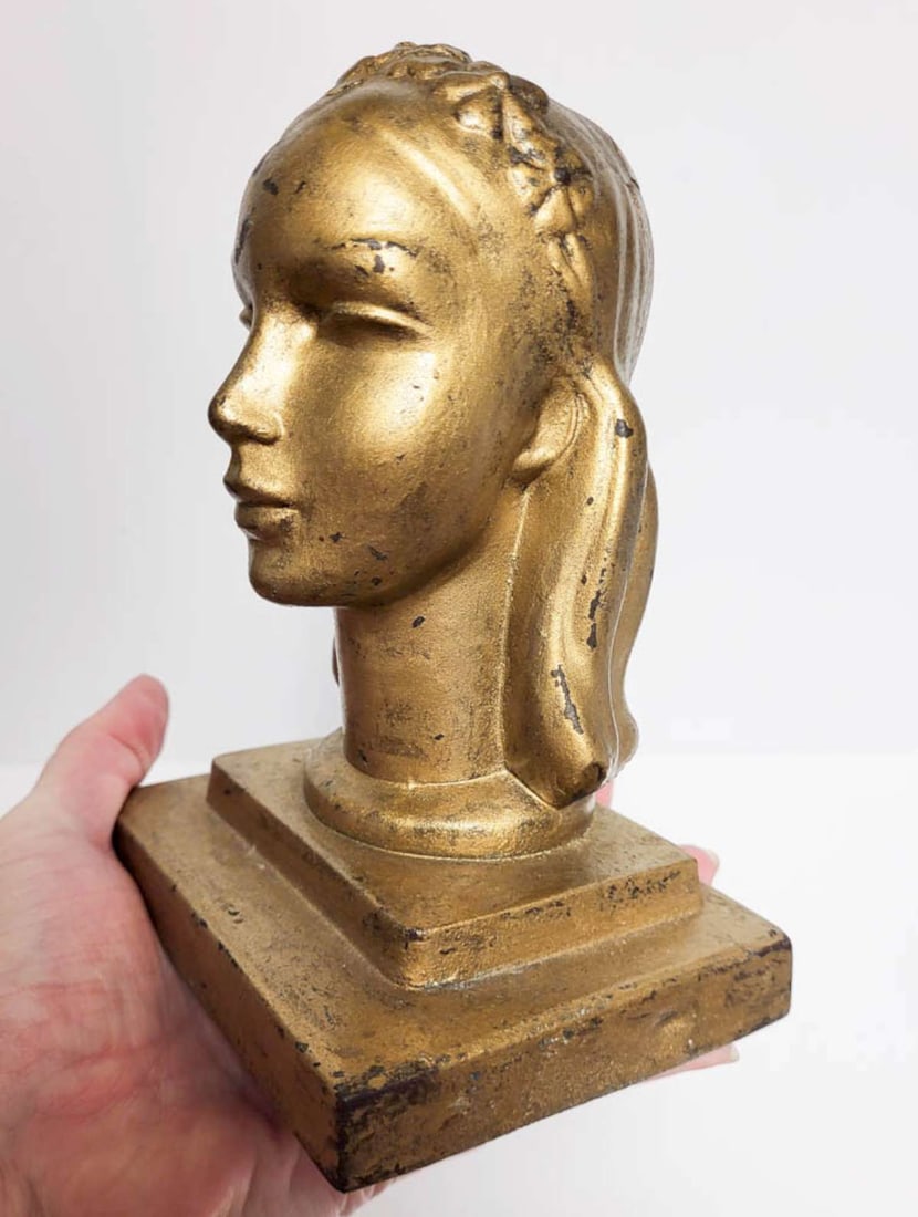 antique Frankart Art Deco period lady bookend (1 of 8)