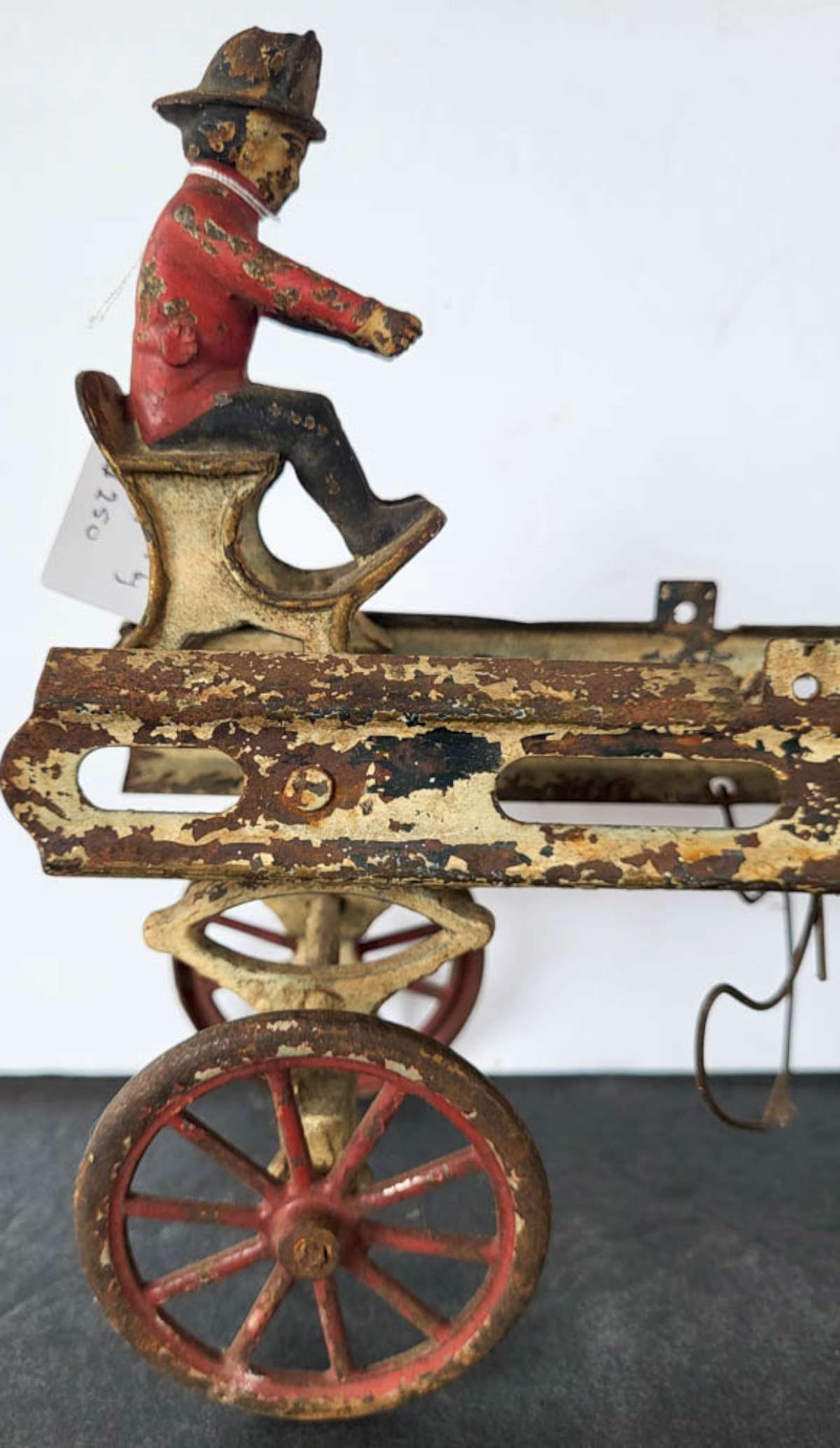 RARE antique Wilkins firetruck and horses toy - 2
