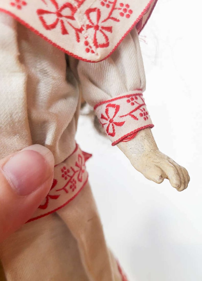 antique Armand Marseille porcelain head girl doll - 6