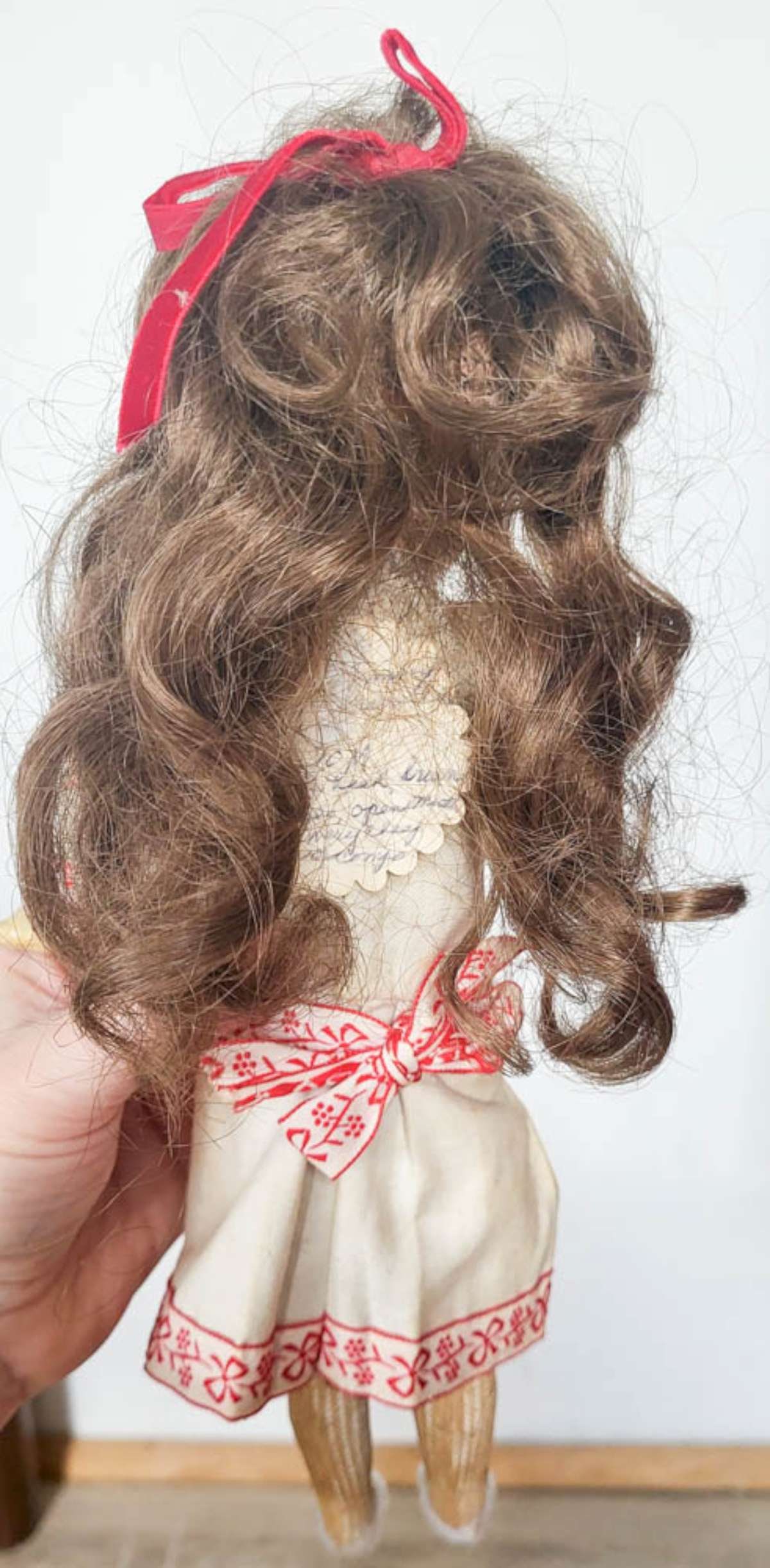 antique Armand Marseille porcelain head girl doll - 8