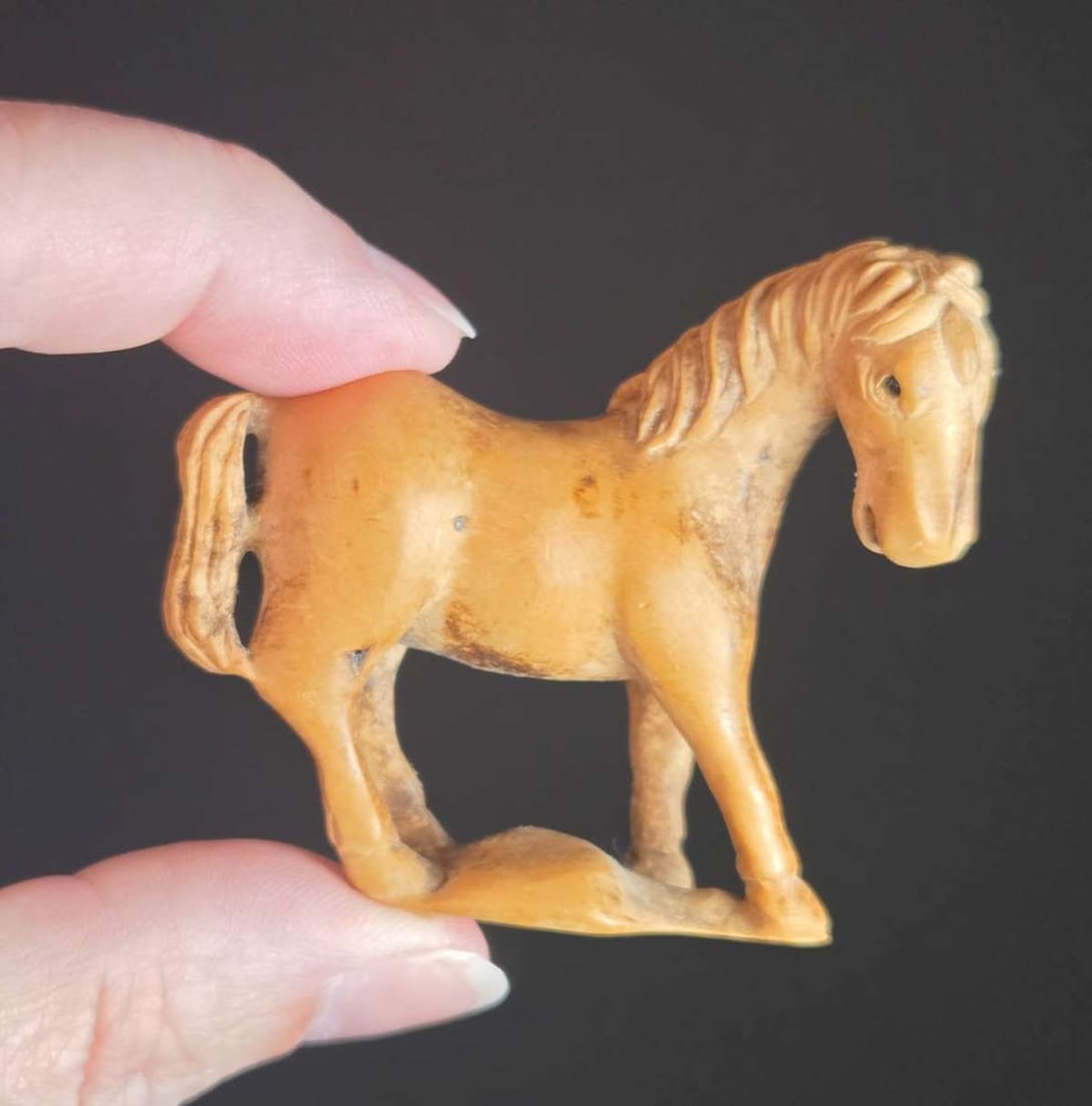 antique Asian carved wooden animal object (1 of 8)