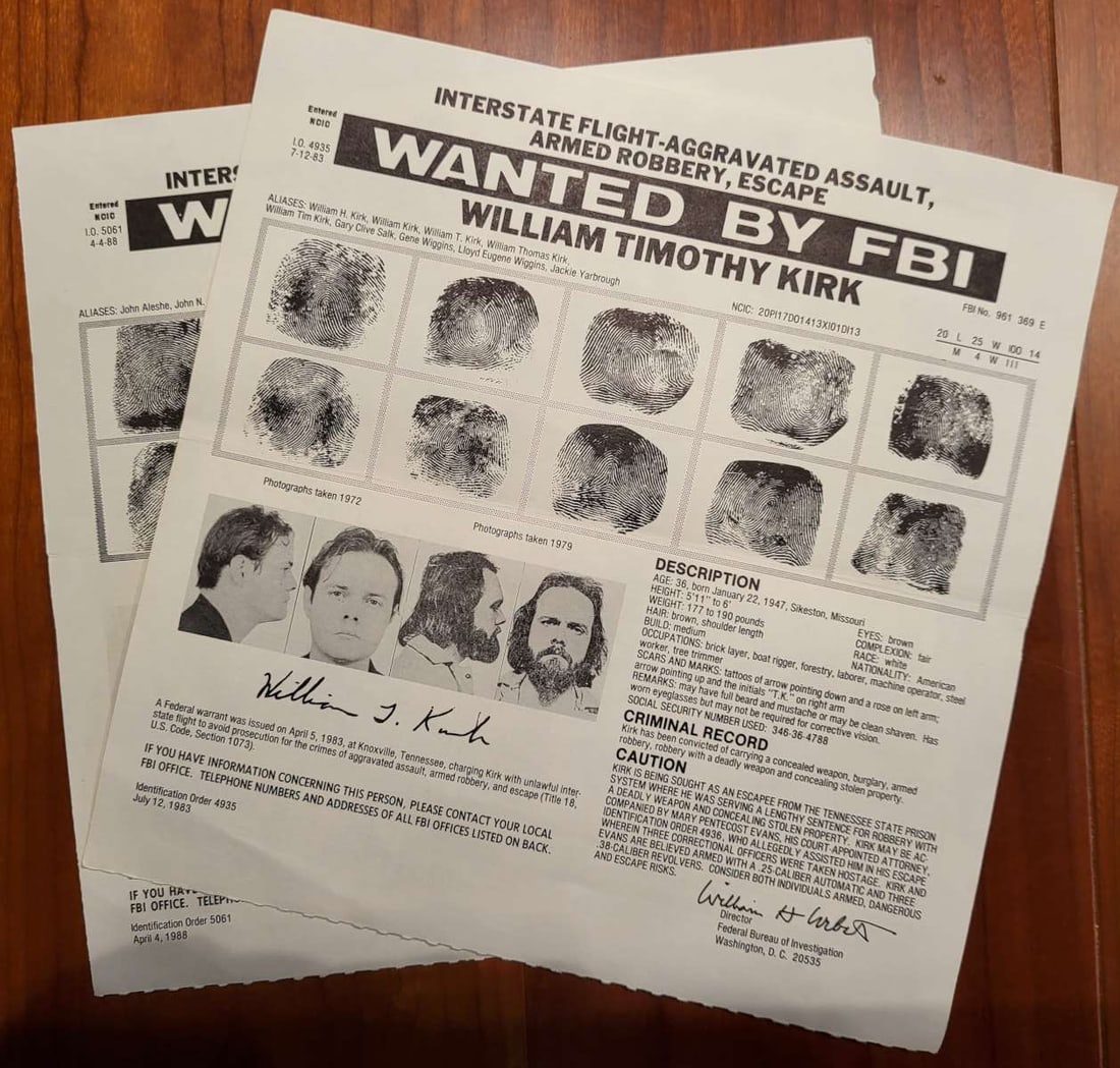 pair original FBI wanted posters ASSAULT and MURDER: This is a pair of original FBI wanted posters. The first from 1988 for John Paul Aleshe, who was sought for attempted murder, bad checks and more (see below). And the second from 1983 for 