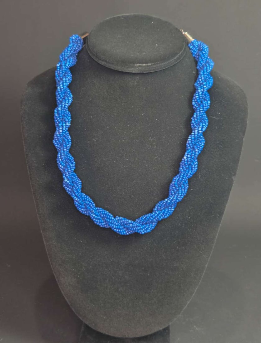 vintage estate jewelry: blue rope necklace (1 of 6)
