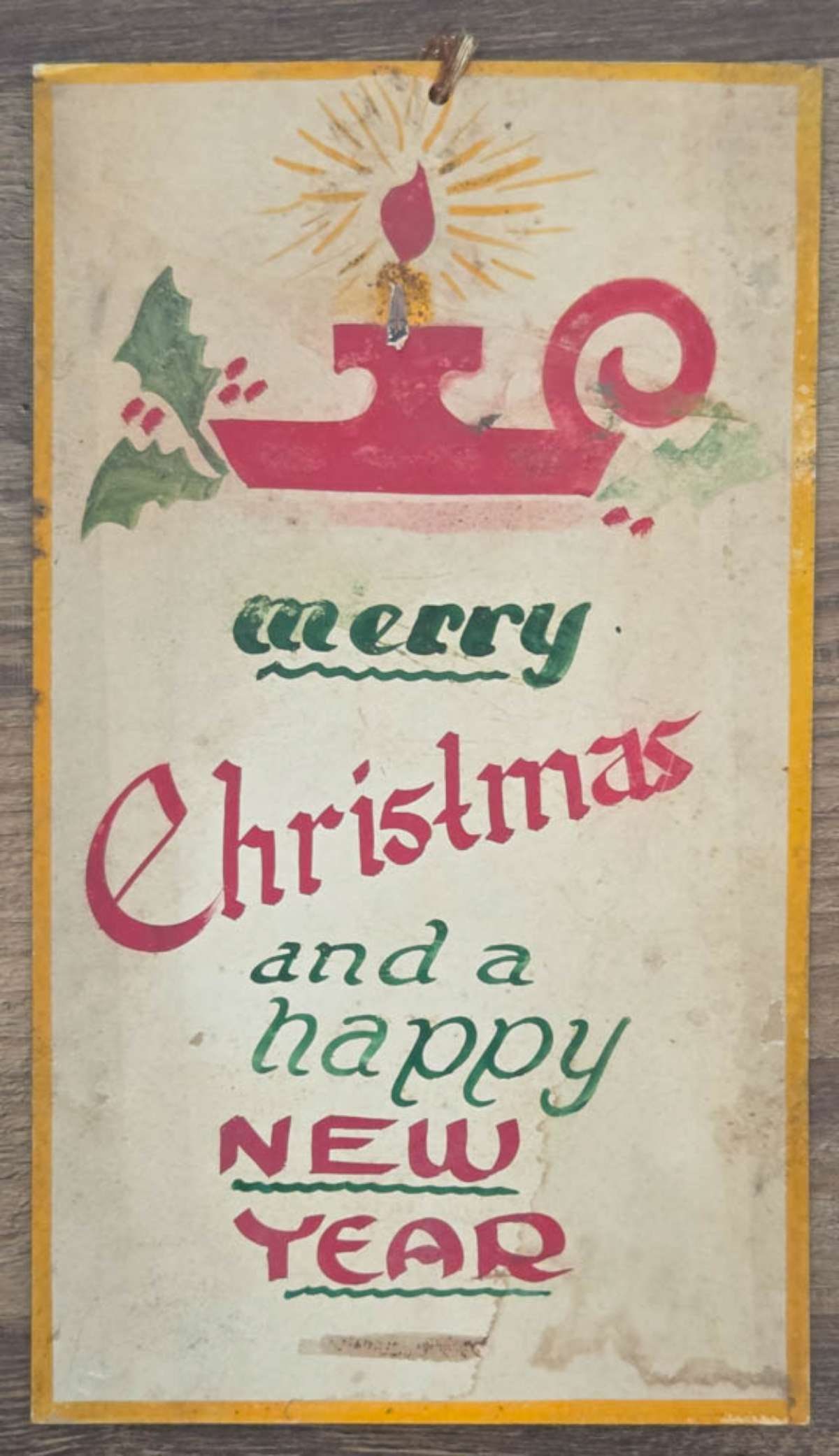 antique General store display Holiday sign (1 of 5)