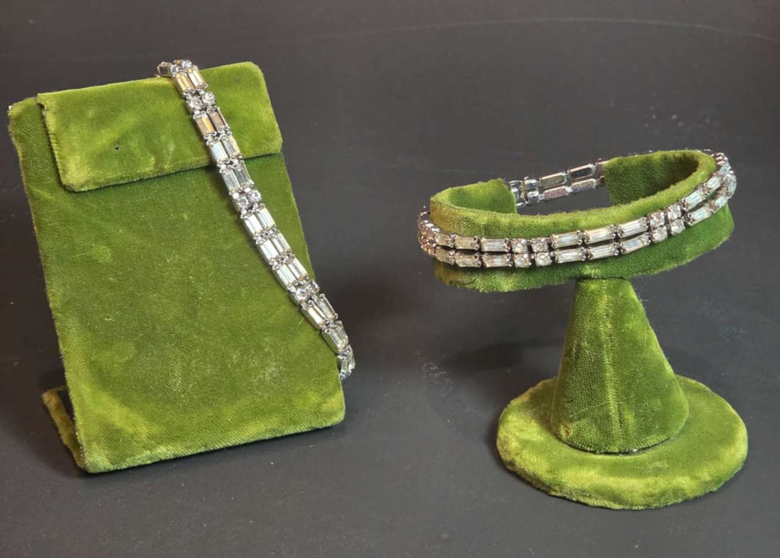 vintage estate jewelry: rhinestone bracelets (1 of 7)