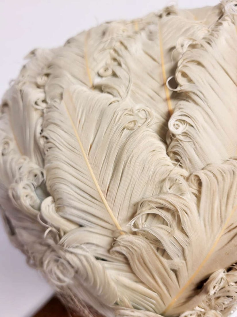 antique Flapper Era feather hat - 3