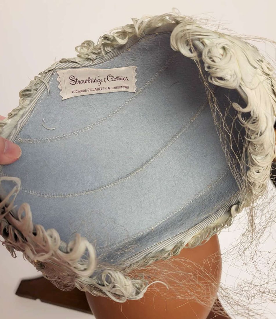 antique Flapper Era feather hat - 5