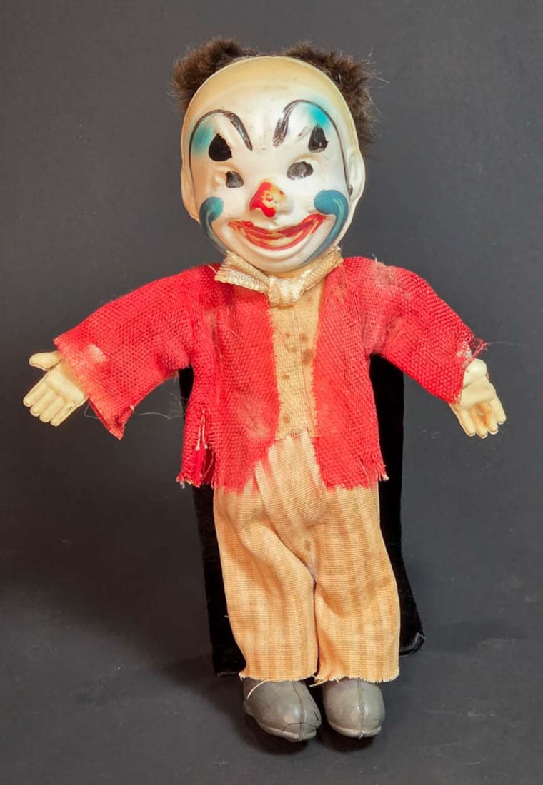 vintage celluloid clown doll toy (1 of 8)