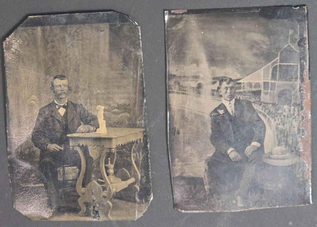 pair antique tintype photographs (1 of 9)
