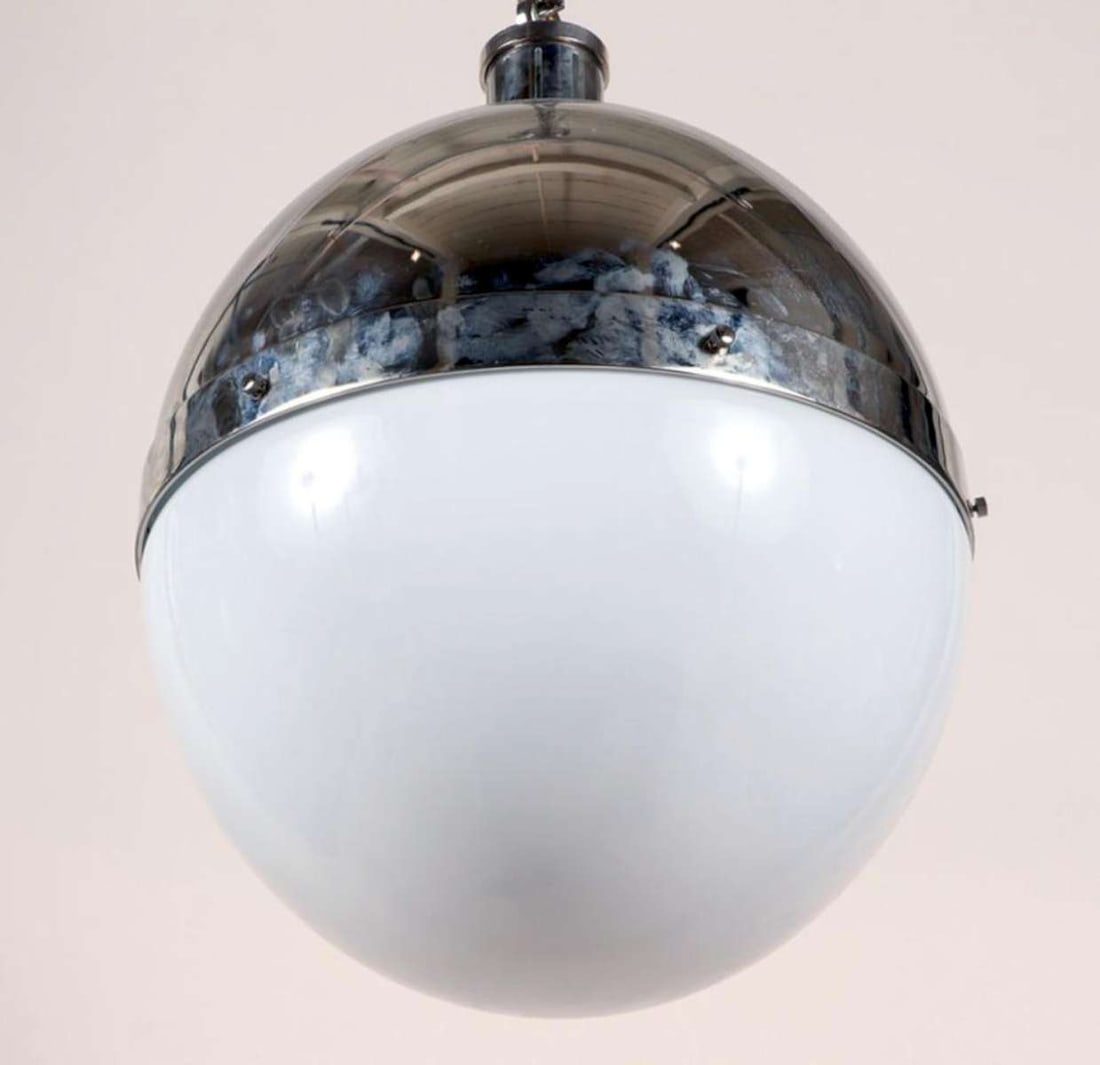 MCM chrome ceiling pendant light - 2