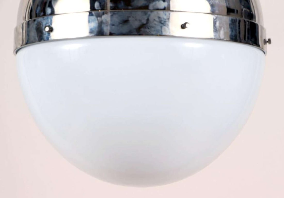 MCM chrome ceiling pendant light - 3