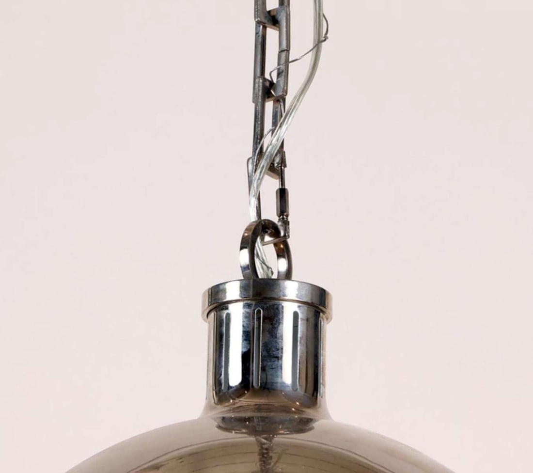 MCM chrome ceiling pendant light - 5
