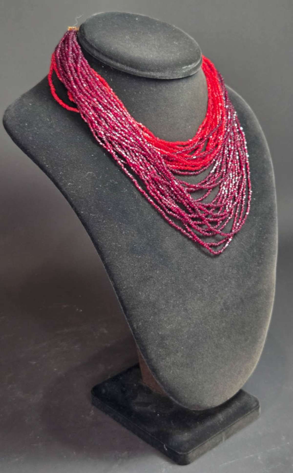 vintage estate jewelry: red bib necklace (1 of 6)