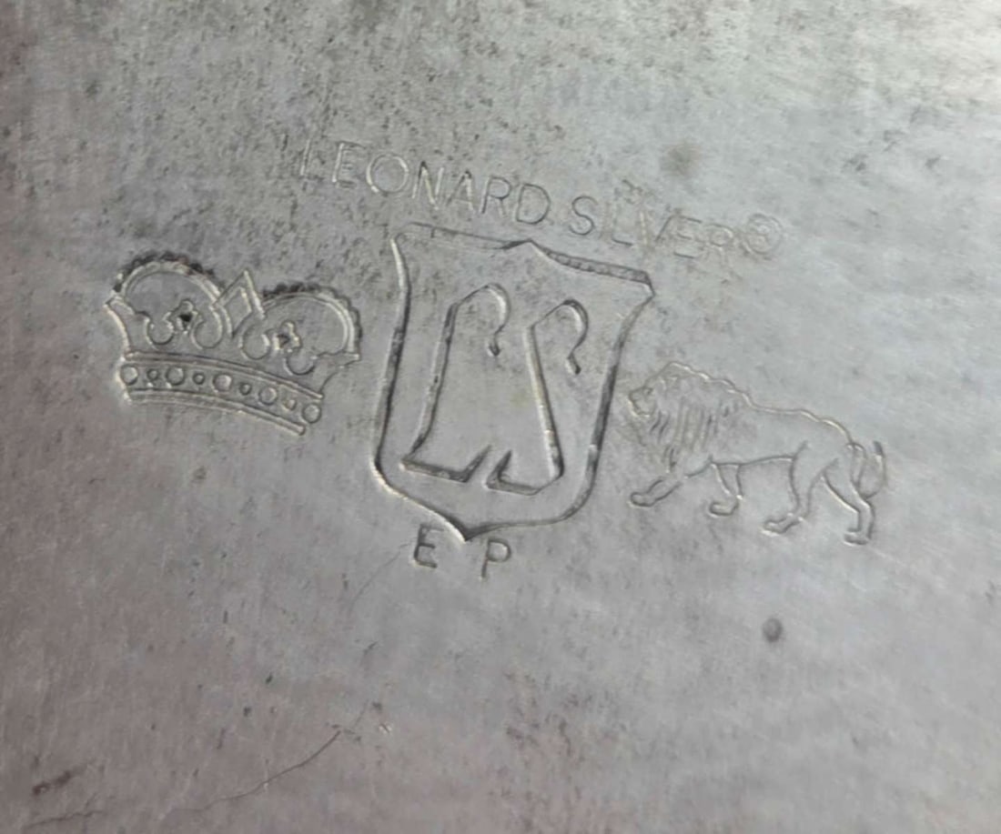 antique silver plated serving tray - 7