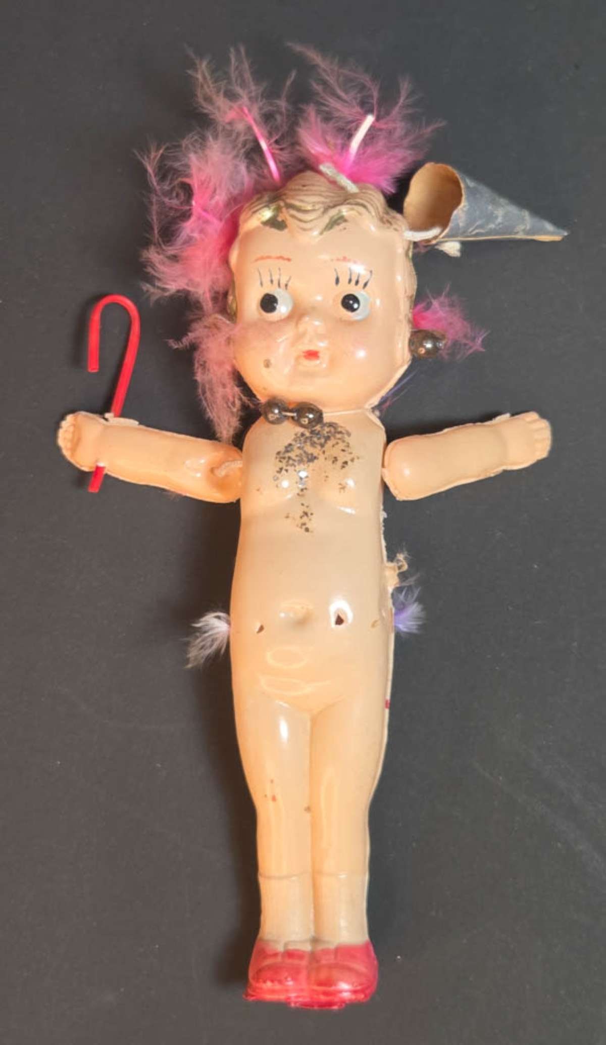 antique miniature celluloid toy doll (1 of 7)