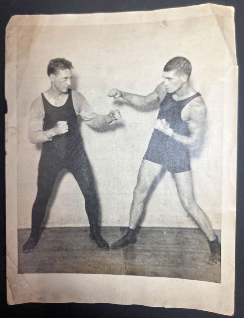 vintage publicity photograph pair of pugilists (1 of 5)