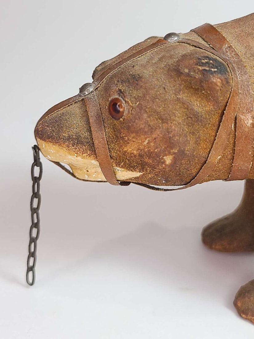 antique composition bear toy - 3