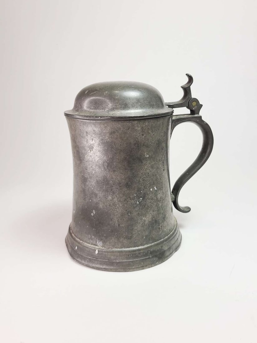 antique pewter handled beer stein (1 of 10)