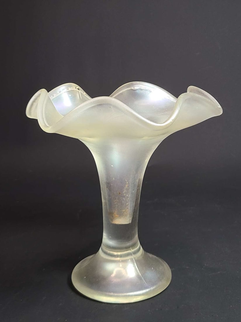 antique Art Glass iridescent glass vase (1 of 7)