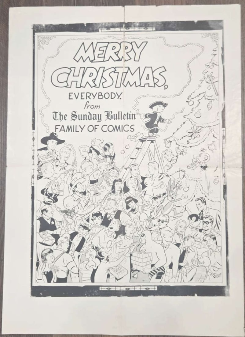 vintage MCM comic proof printed sheet (1 of 9)
