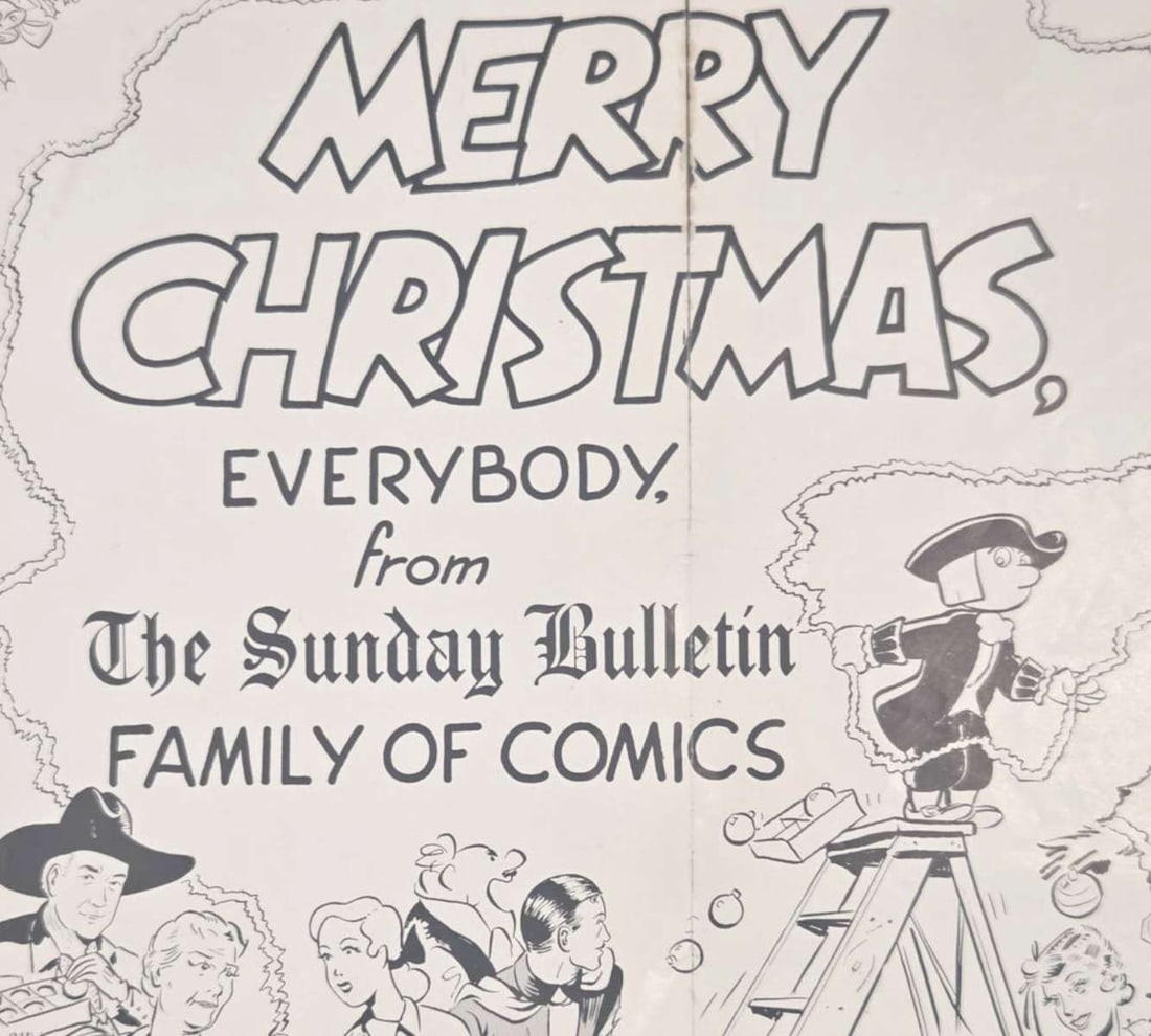 vintage MCM comic proof printed sheet - 3