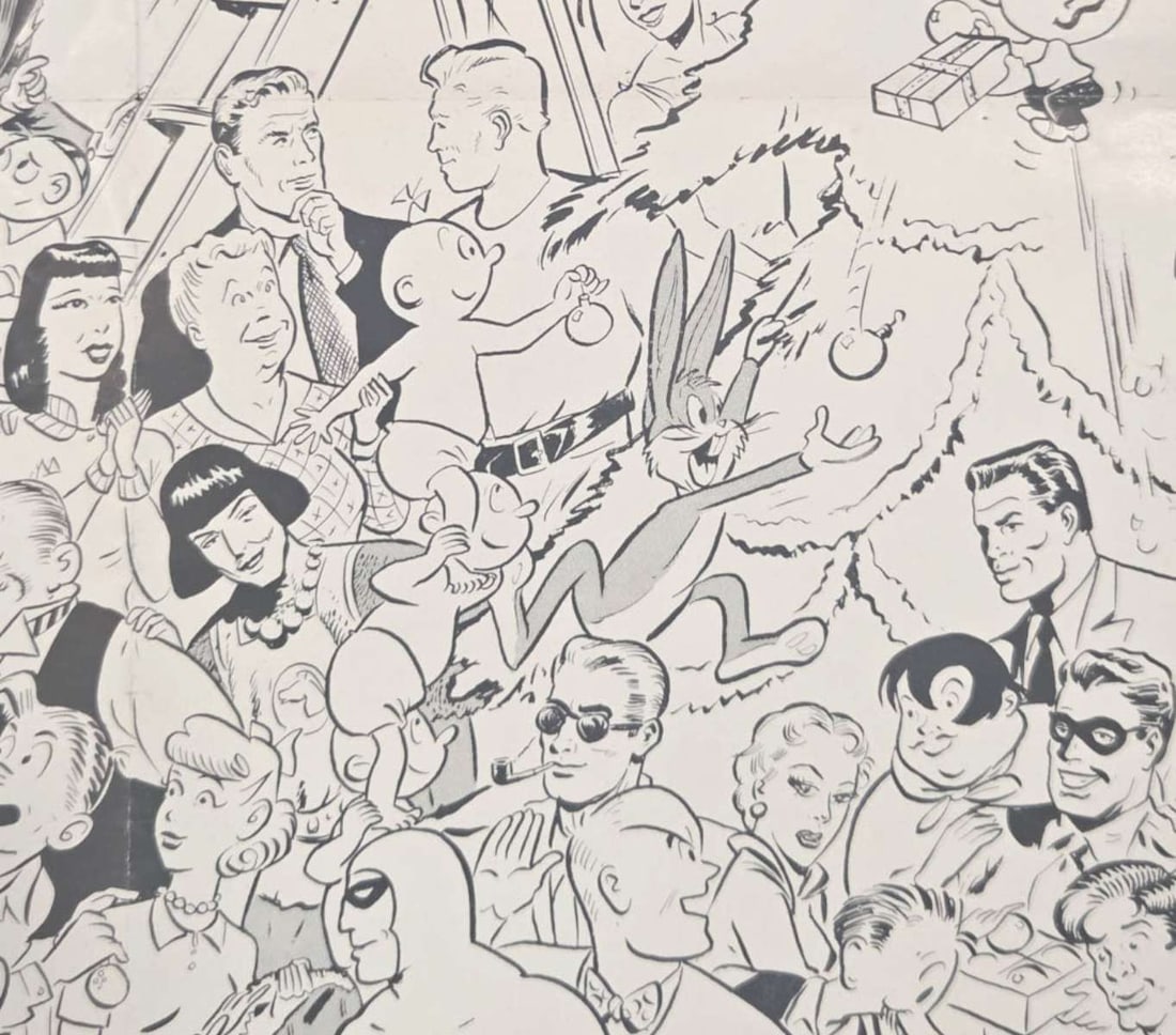 vintage MCM comic proof printed sheet - 4
