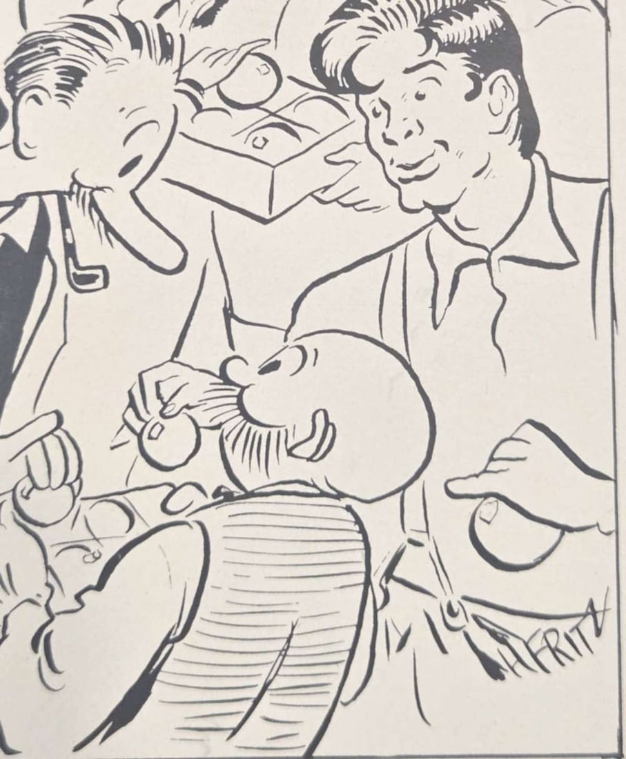 vintage MCM comic proof printed sheet - 6